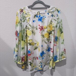 Floral Calvin Klein Blouse (Size W XL)
